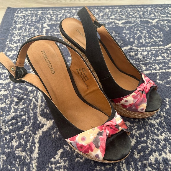 Maurices Shoes - Floral detail wedges